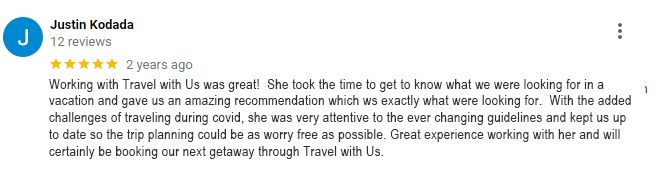 Travel with Us Testimonial