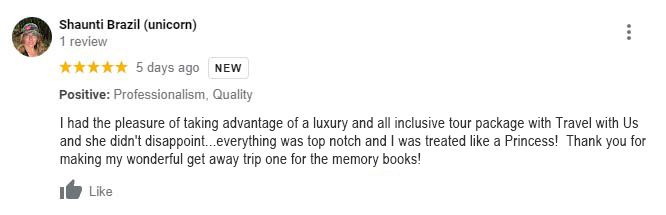 Travel with Us Testimonial
